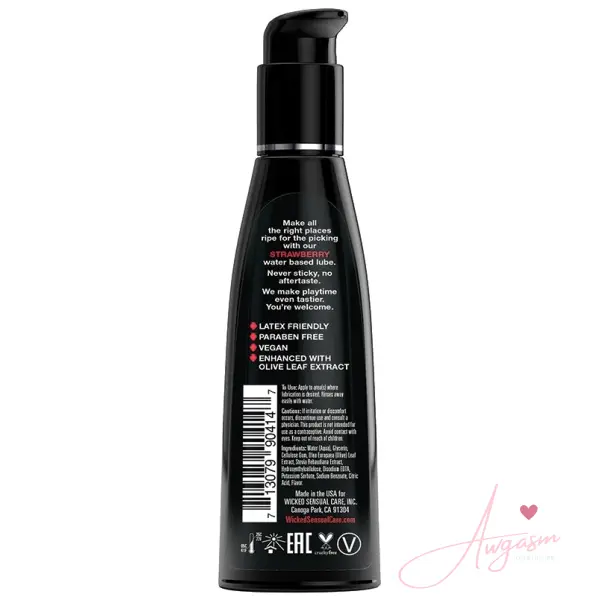 Wicked Aqua Flavored Lube-Strawberry 4oz - Image 2