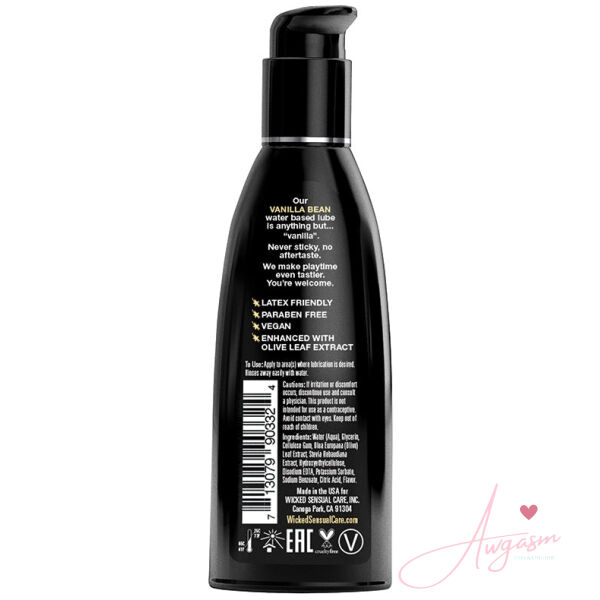 Wicked Aqua Flavored Lube-Vanilla Bean 2oz - Image 2