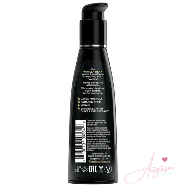 Wicked Aqua Flavored Lube-Vanilla Bean 4oz - Image 2