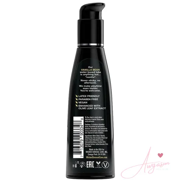 Wicked Aqua Flavored Lube-Vanilla Bean 4oz - Image 2