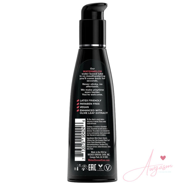 Wicked Aqua Flavored Lube-Watermelon 4oz - Image 2