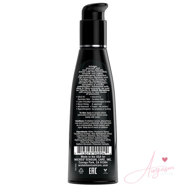 Wicked Aqua Sensitive Lube 4oz - Image 2