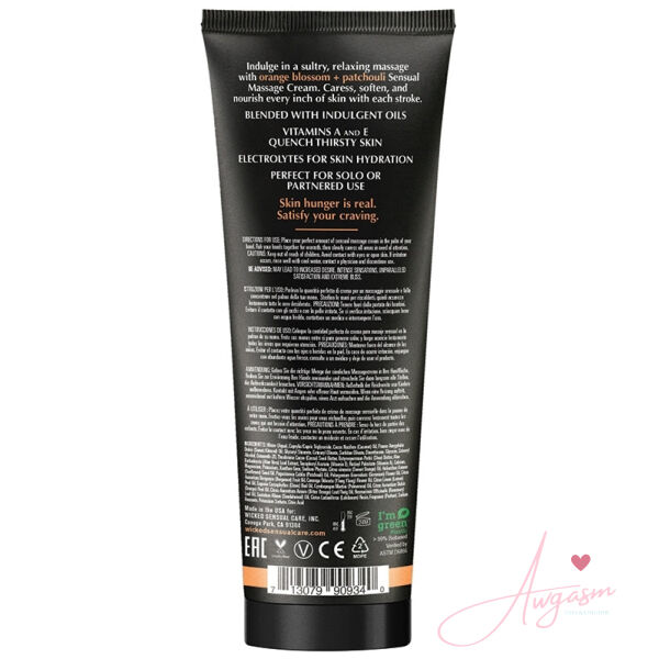 Wicked Sensual Massage Cream-Orange Blossom + Patchouli Scented 4oz - Image 2