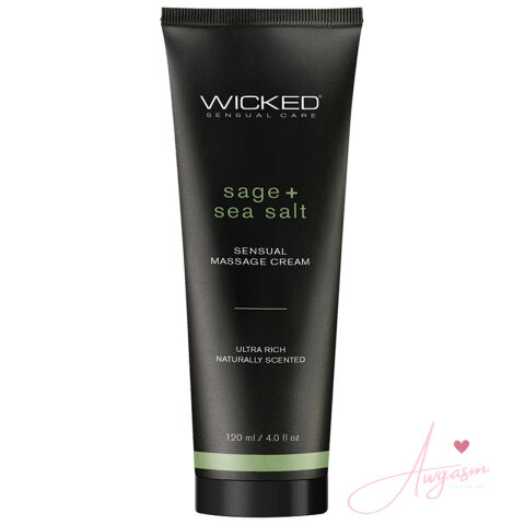 Wicked Sensual Massage Cream-Sage + Sea Salt Scented 4oz