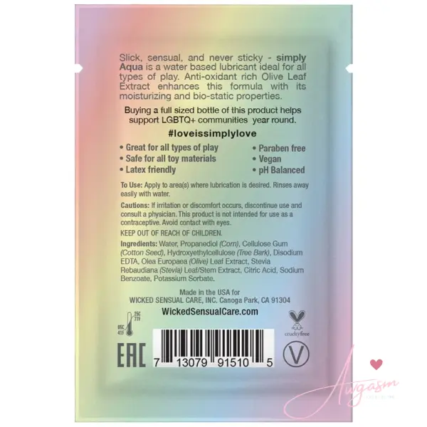 Wicked Sensual Simply Aqua Special Edition Foil Pack 3ml - Image 2
