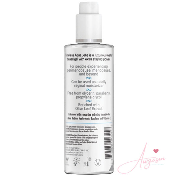 Wicked Simply Timeless Aqua Jelle Water-Based Gel Lubricant 4oz - Image 2