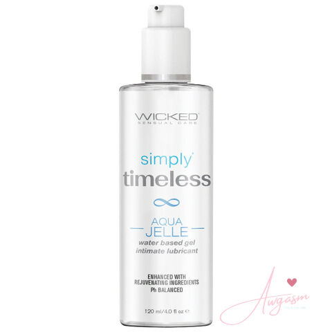 Wicked Simply Timeless Aqua Jelle Water-Based Gel Lubricant 4oz