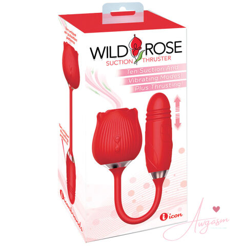 Wild Rose & Thruster Rechargeable Silicone Suction Vibrator