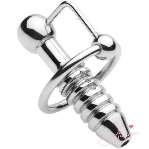 XL Ribbed Urethral Sound with Hollow Core
