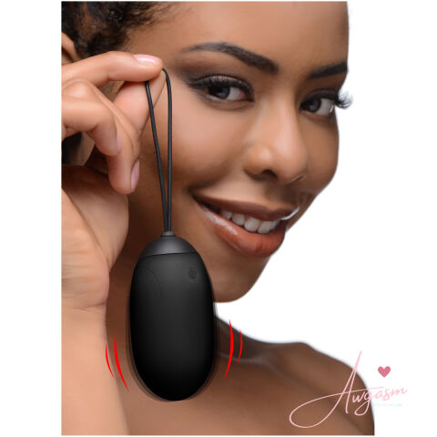 XL Silicone Vibrating Egg - Black
