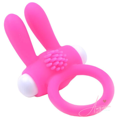 Cock Ring With Rabbit Ears Pink