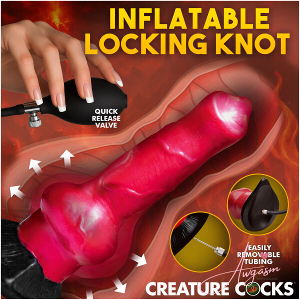 Hell Hound Inflatable Silicone Dildo - Image 3