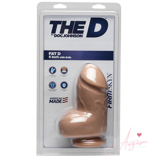 The D  Fat D 6 Inch Vanilla Dildo With Balls - Image 3
