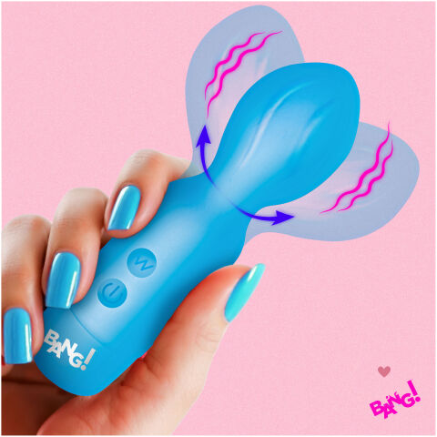18X Vibrating Silicone Mini Wand - Blue
