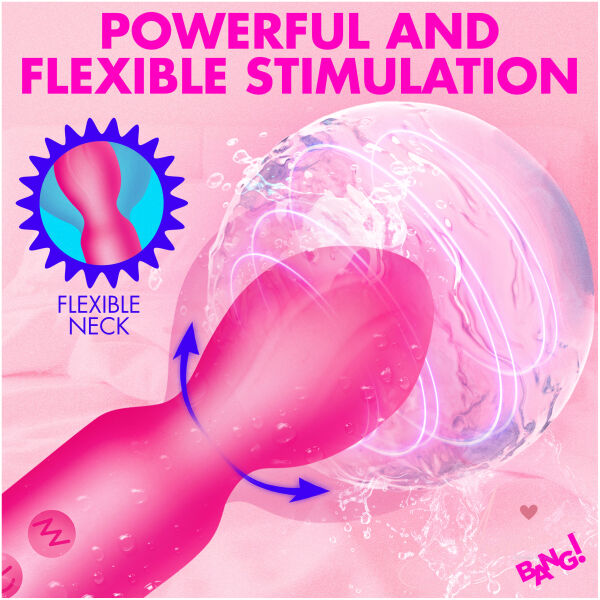 18X Vibrating Silicone Mini Wand - PInk - Image 3