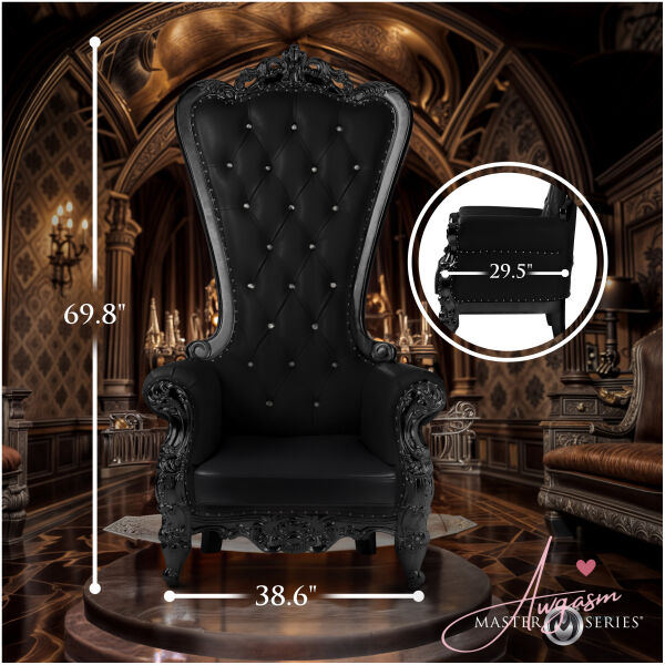 BDSM Throne Chair - Black - Image 4
