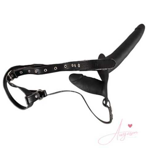 Black Double Dildo Strap On