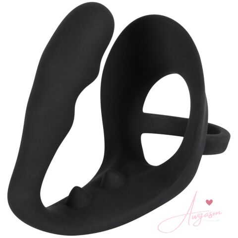 Black Velvets Cock Ring And Anal Plug