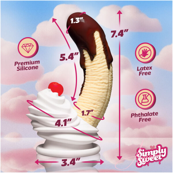 Chocolate Dipped Banana Split Premium Silicone Dildo - Image 4