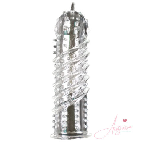 Clear Textured Orgasma Penis Sleeve