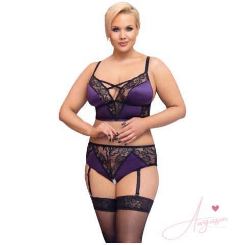 Cottelli Curves Bralette Suspender Set
