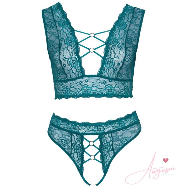 Cottelli Curves Bralette and Crotchless Thong Set - Image 4