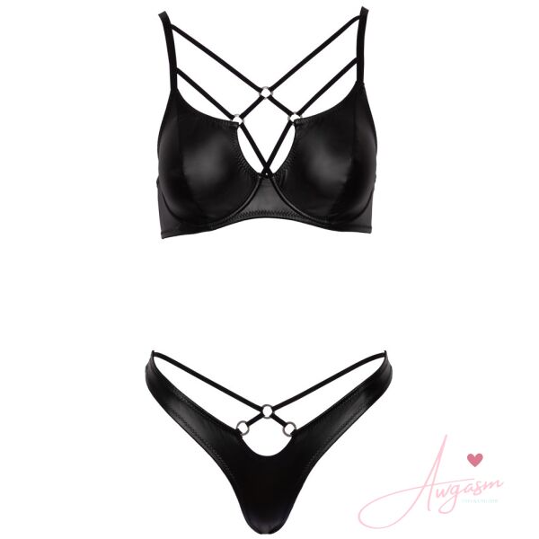Cottelli Matte Black Bra Set - Image 3