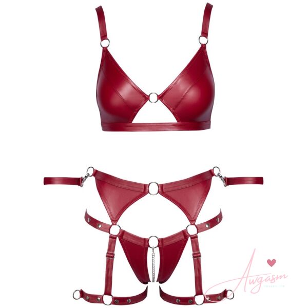 Cottelli Red Crotchless Bondage Set - Image 4