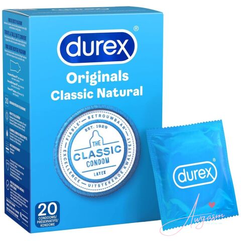 Durex Originals Classic Natural Condoms 20 Pack