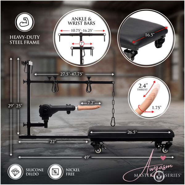 Hog Tie Restraint Rack with Sex Machine - Image 5