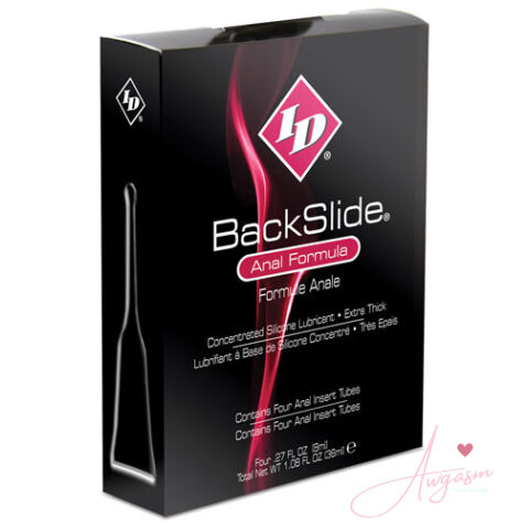 ID BackSlide Anal Formula Lubricant Insert Tubes 4 x 8ml