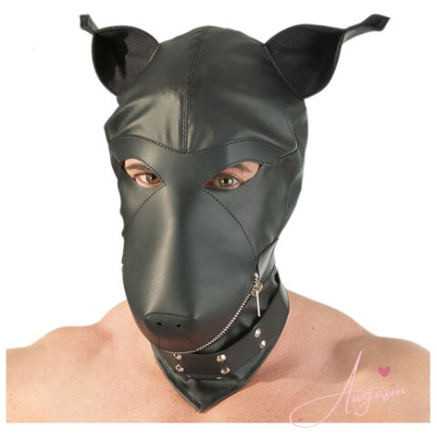 Imitation Leather Dog Mask