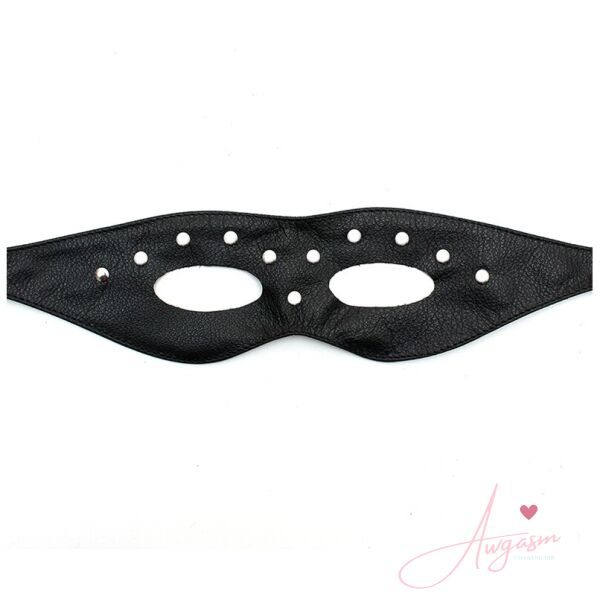 Leather Open Eye Mask With Rivets - Image 3