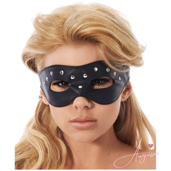 Leather Open Eye Mask With Rivets - Image 4