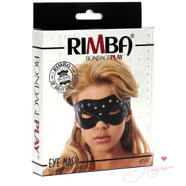Leather Open Eye Mask With Rivets - Image 5