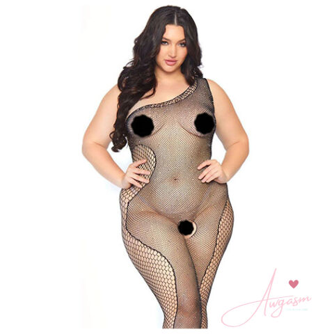 Leg Avenue Crystalized Bodystocking Plus Size UK 14 to 18