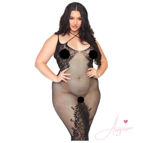 Leg Avenue Dual Strap Halter Dress Plus Size UK 14 to 18