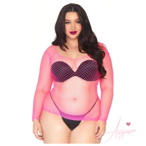 Leg Avenue Net Long Sleeved Shirt Plus Size UK 14 to 18
