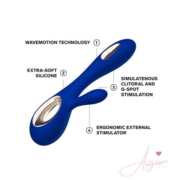 Lelo Soraya Wave Dual Action Vibrator Midnight Blue - Image 3