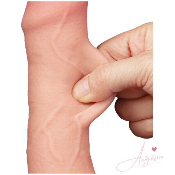 Lovetoy Sliding Easy Bend Skin Dildo 7 Inch - Image 3