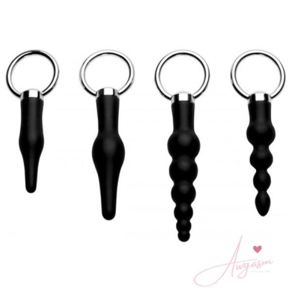 Master Series 4 Piece Silicone Anal Ringed Rimmer Set - Image 2