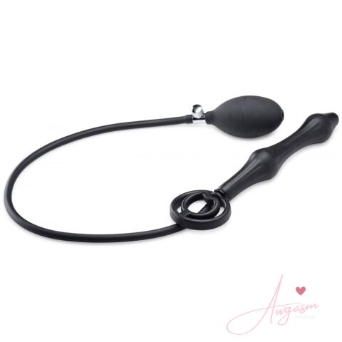 Master Series Devils Rattle Inflatable Anal Plug With Cock Ring