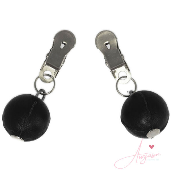 Nipple Clamps With Round Black Weights - Image 2