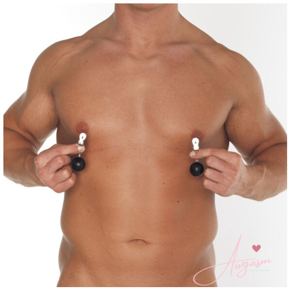 Nipple Clamps With Round Black Weights - Image 3