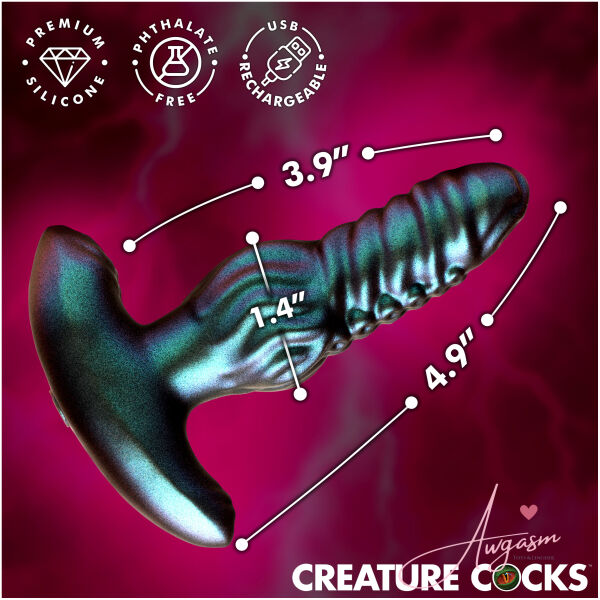 Octo-Squirm Vibrating & Squirming Silicone Anal Plug - Image 4