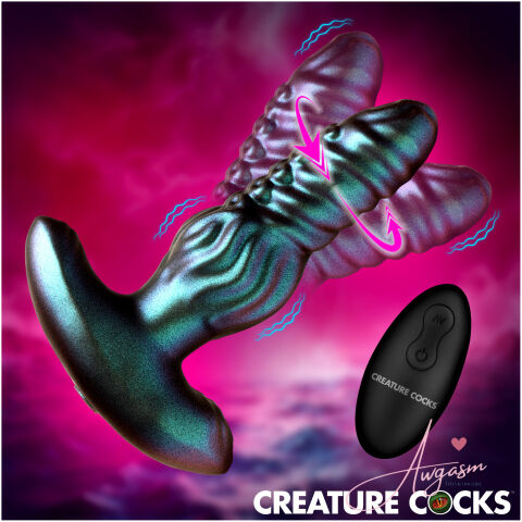 Octo-Squirm Vibrating & Squirming Silicone Anal Plug