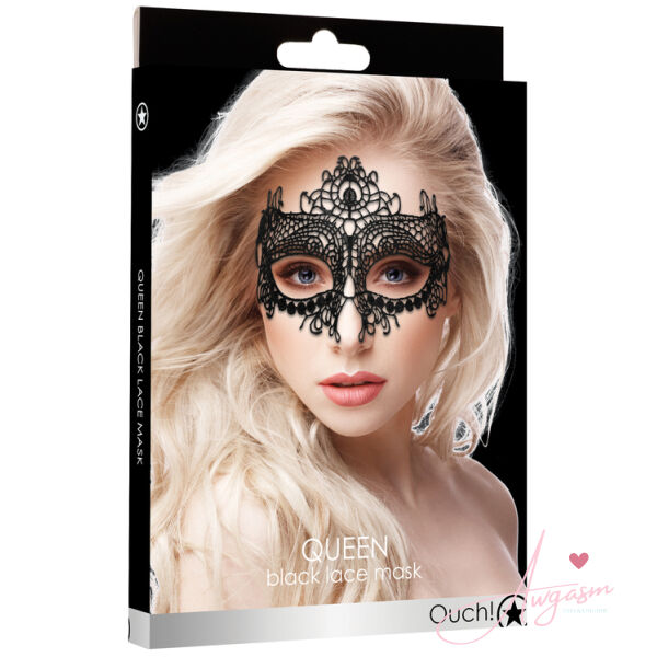 Ouch Queen Black Lace Mask - Image 4