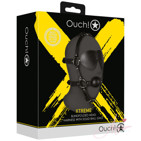 Ouch Xtreme Blindfolded Harness With Solid Ball Gag - Image 4