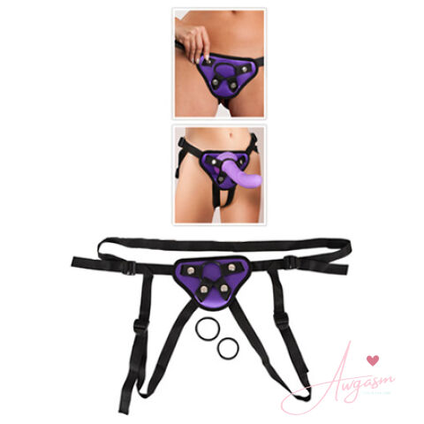 Purple And Black Universal Harness Strap On