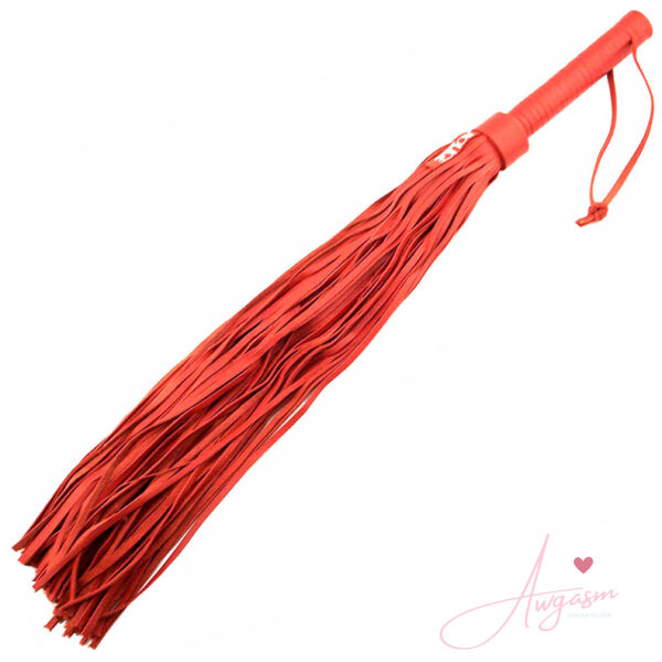 Rouge Garments Large Red Leather Flogger - Image 2